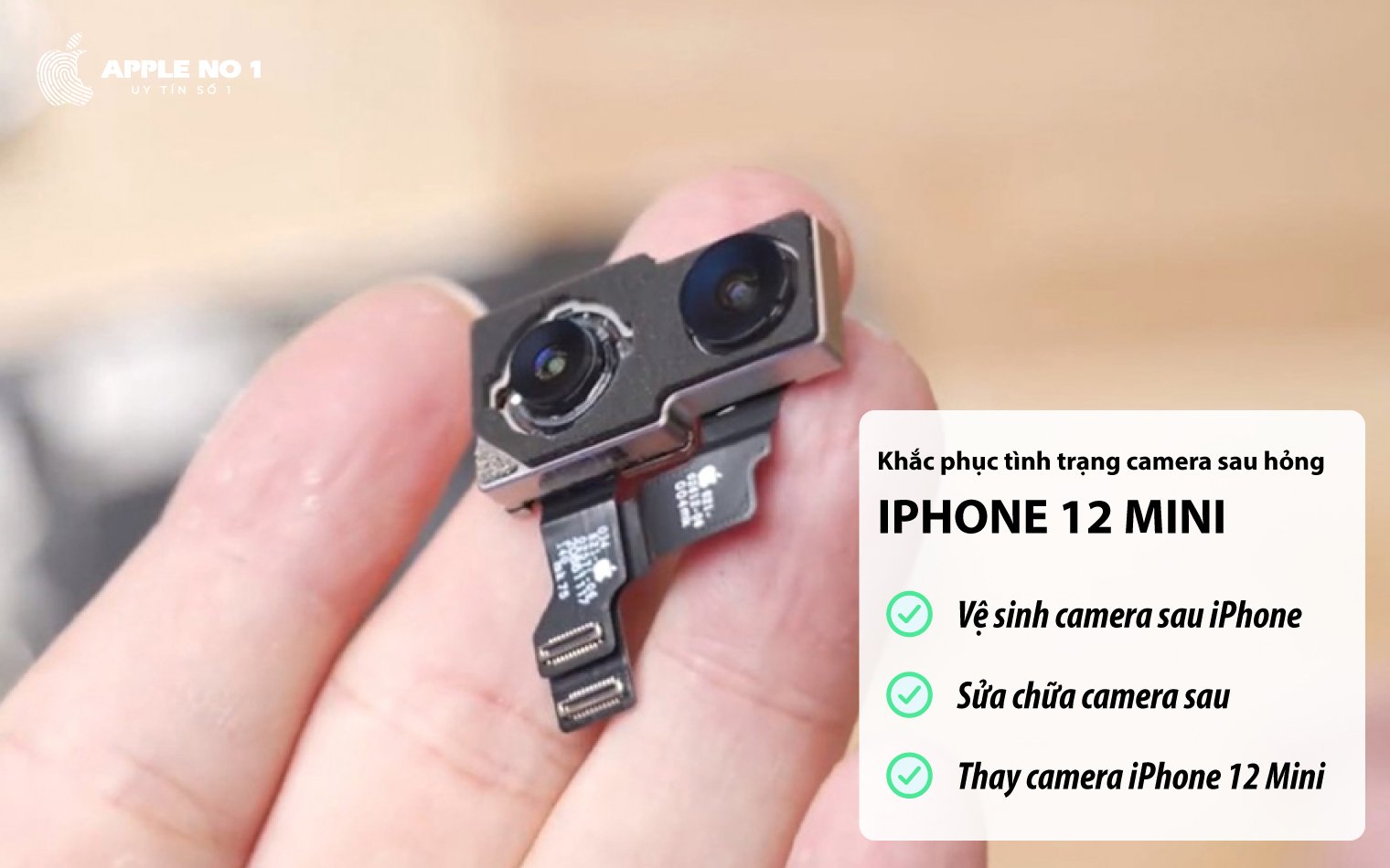 khac phuc camera sau iPhone 12 mini bi chap chay