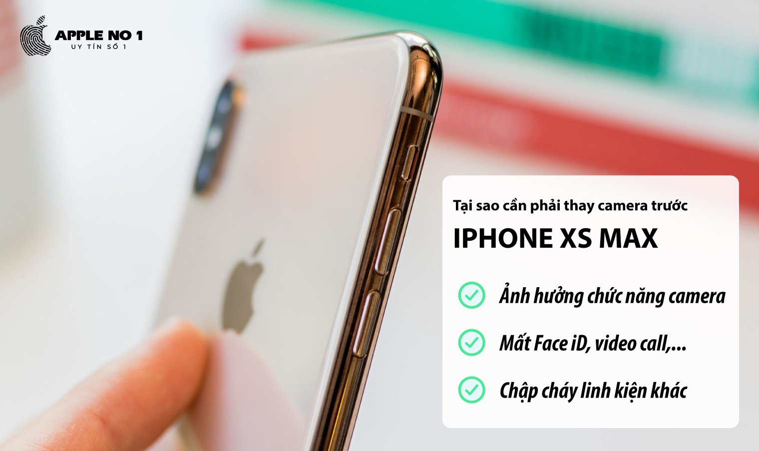 tai sao can phai thay camera truoc iphone xs max?